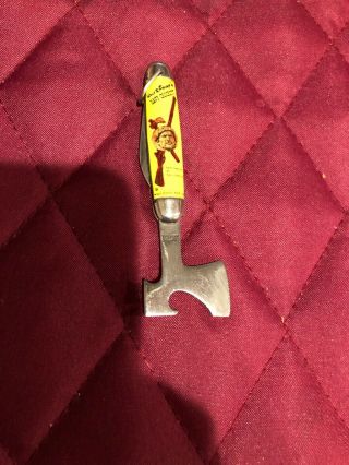 Vintage Davy Crockett Hatchet Knife Imperial Providence Axe Folding