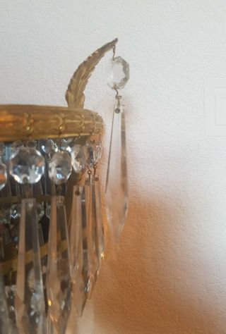 edwardian Crystal waterfall wall chandelier 2