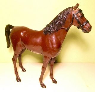 Vintage Marx Johnny West Brown Thunderbolt Horse With Accessories 4