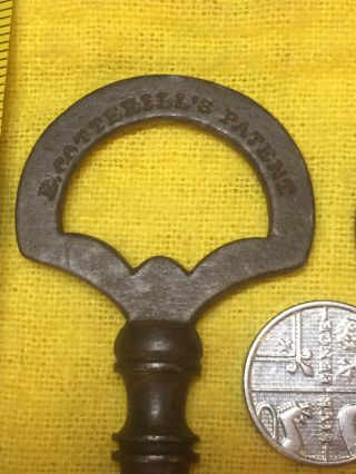 extremely rare large antique E.  Cotterill lock/safe keys circa 1850’s 3