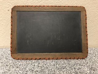 Vintage 2 Sided Student Slate Chalk Board Wood Frame 9 X 13