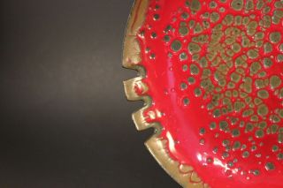 Hanova of Pasadena Enamel on Steel hand crafted plate - mid century Modern 3