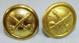 Cavalry Side Buttons For Model 1881 U.  S.  Army Dress Spiked Helmet