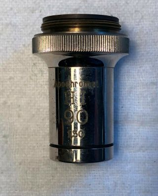 Vintage CARL ZEISS JENA 2 mm Apochromat HI 90 1.  30 Microscope objective 3