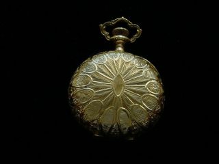 Pendant Watch.  Solid 14kt Gold.  Hunting Case.  Good Running Order.