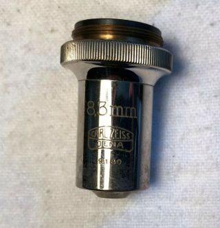 Vintage CARL ZEISS JENA 8.  3 mm Apochromat 20 0.  65 0.  17 Microscope objective 2