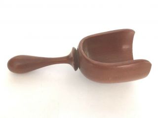 Vintage Mid Century Small Teak Wood Nut Candy Bowl Scoop Mcm 4.  75 Inches Long