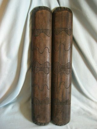 Vintage Primitive Mancala Hinged Wooden Game Board Hand Carved Wood Africa