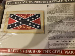 1st Florida Infantry Regiment Battle Flags Of The Civil War Patch