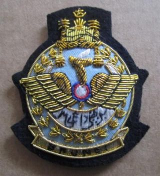 BRUNEI ROYAL AIR FORCE HAT CAP COMMODORE Bullion Badge - IN USA 3