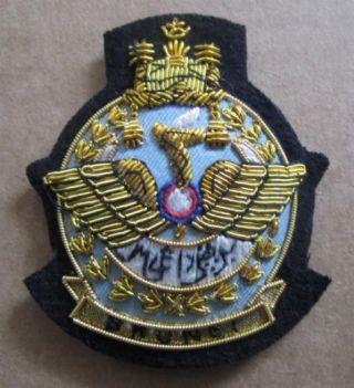 BRUNEI ROYAL AIR FORCE HAT CAP COMMODORE Bullion Badge - IN USA 5