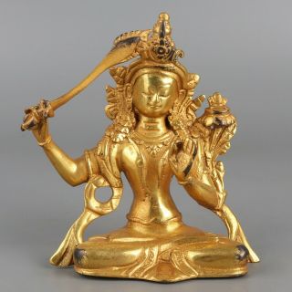 Chinese Exquisite Handmade Tibetan Buddha Copper Statue