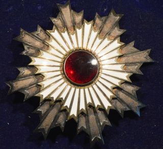 Japan Silver & Enamel Order Of The Rising Sun Breast Badge