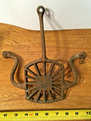 Antique Foot Step Up Carriage Buggy Wagon Sleigh Vintage Cast Iron Metal Large B 2
