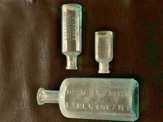 3 Vintage Medicine Bottles/dr.  Jayne 