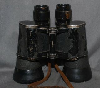 Wwii German Zeiss Rare Variant 7x50 Wide Angle U - Boat Binoculars Rubber Armored