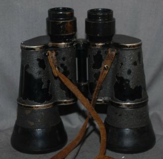 WWII GERMAN ZEISS RARE VARIANT 7X50 WIDE ANGLE U - BOAT BINOCULARS RUBBER ARMORED 2