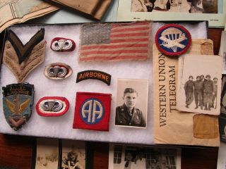 WWII 82nd Airborne Group D - Day And Market Garden Named Patches Jump Wings Photos 4