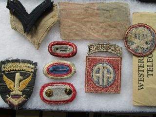 WWII 82nd Airborne Group D - Day And Market Garden Named Patches Jump Wings Photos 5