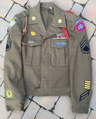 Wwii Named 82nd Airborne Ike Jacket; Condition/combat Jump