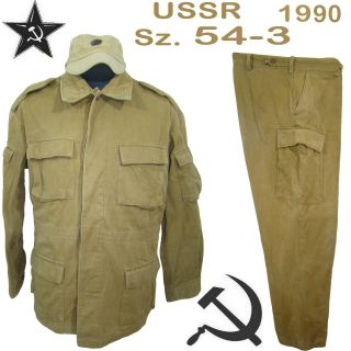 Sz.  54 - 3 Cotton Afganka Soviet Sand Camo Field Uniform Afghanka 1990