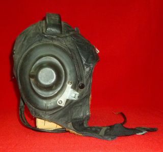 1988 Russian Soviet Air Force Pilot Real Leather Helmet Shz 82 Wires Ussr