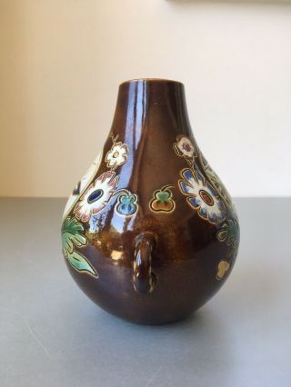 c1900 Antique Austrian Majolica Art Pottery Vase Gerbing & Stephan,  Thoune Style 7