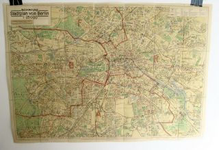 WWII German BERLIN Nazi Map w/ ZONES OF OCCUPATION dated Jan 1946 L@@K 5