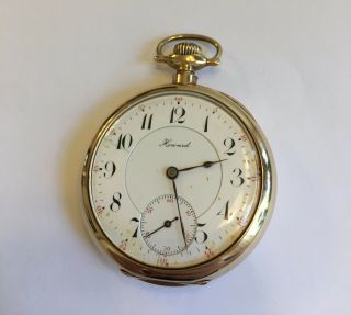 E Howard 14k Gold Vintage Pocket Watch 17 Jewel
