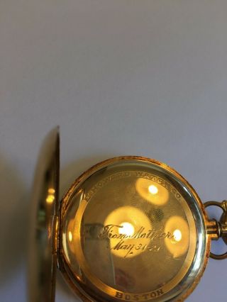 E Howard 14K Gold Vintage Pocket Watch 17 Jewel 7