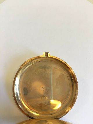 E Howard 14K Gold Vintage Pocket Watch 17 Jewel 9