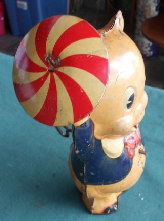 1939 Vintage Marx Tin Wind Up Toy Porky Pig 2
