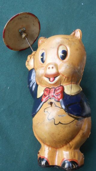 1939 Vintage Marx Tin Wind Up Toy Porky Pig 8