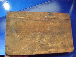 19thc PRIMITIVE Wood SILVERWARE TOTE Dovetailed w Old Finish 4