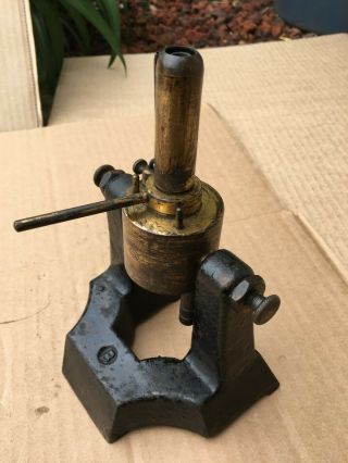 Vintage Antique Laboratory Bunsen Burner Gas Air Cast Iron Base Look