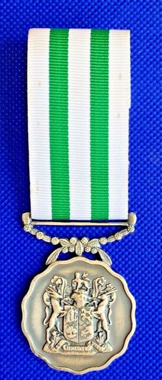 Sadf Silver Twenty Years Good Service Medal - For Exemplary Service - Border War