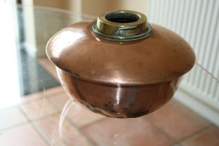 Antique Copper And Brass Drop In Oil Lamp Font