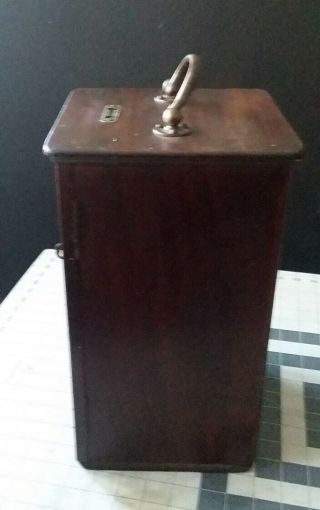 antique microscope case (distributed by E.  F.  Mahady Co.  Boston 2