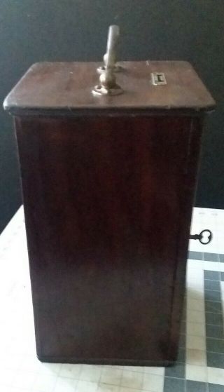 antique microscope case (distributed by E.  F.  Mahady Co.  Boston 4