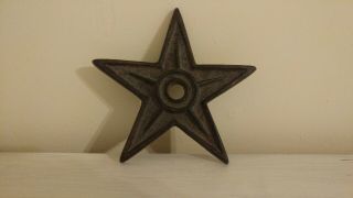 Vintage Metal 5 Pointed Star - Hole In Center - 6 1/2 "