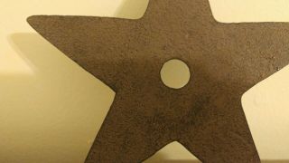 VINTAGE METAL 5 POINTED STAR - HOLE IN CENTER - 6 1/2 
