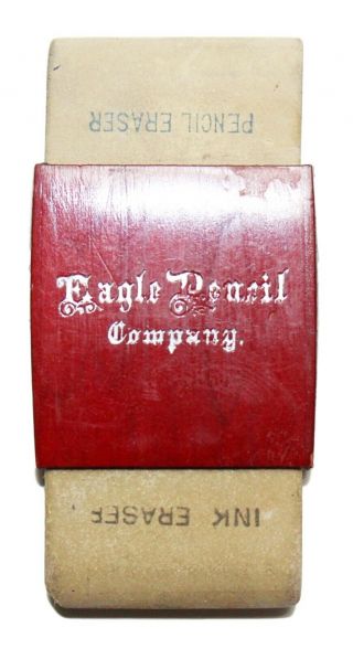 1870s 1880s Eagle Pencil Company Pen & Pencil Eraser