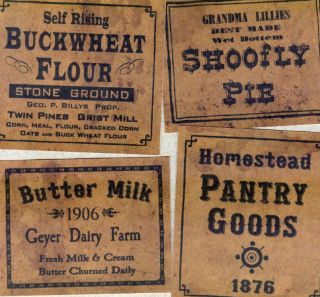 Fav A Set 26 Jelly Cupboard Primitive Country Farmhouse Pantry Labels