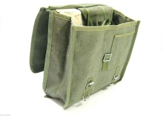 Polish Army Canvas Bag Military Surplus Od Green Pouch Backpack - Nos