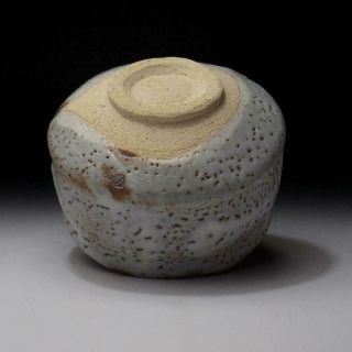 VJ6: Japanese Pottery Tea bowl,  Shino ware by Famous potter,  Shuichi Sawada 7