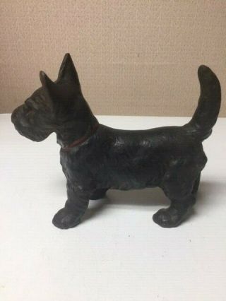 RARE ANTIQUE CAST IRON HUBLEY SCOTTY DOG DOORSTOP 2