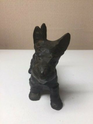 RARE ANTIQUE CAST IRON HUBLEY SCOTTY DOG DOORSTOP 5