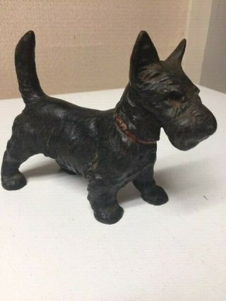 RARE ANTIQUE CAST IRON HUBLEY SCOTTY DOG DOORSTOP 6