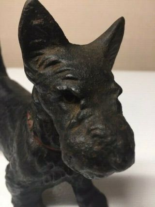 RARE ANTIQUE CAST IRON HUBLEY SCOTTY DOG DOORSTOP 7