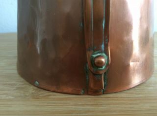 Arts And Crafts Hammered Copper Jug.  Very Elegant Shape. 3